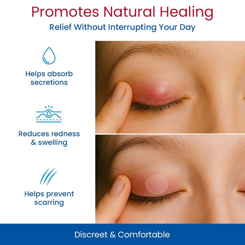 Stye-press: Adhesive Hydrocolloid Patches for Styes & Chalazia: Provide immediate Cosmetic Improvement, Help Absorb Secretions, Reduce Redness, Swelling & Prevent Scarring