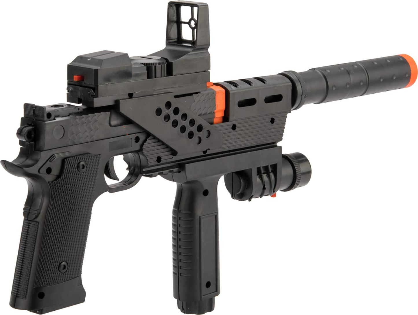 Evike Airsoft - JG Polymer Single Shot Spring Airsoft Gun Collection Series (Model: 716 Mini Airsoft Pistol w/Strobing Flashlight)