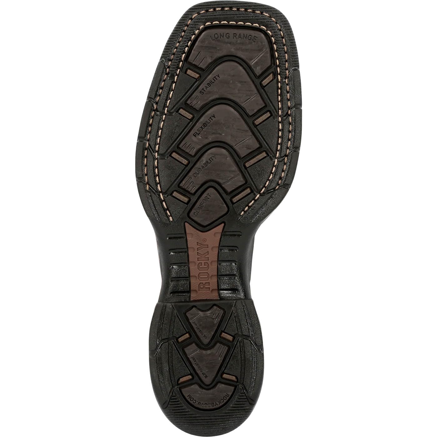ROCKY Long Range 11" Waterproof Western Boot Size 7.5(W)