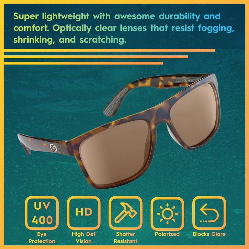 Flying Fisherman Morada Floating Polarized Sunglasses for Men, Women, Lightweight Fishing & Boating Eyewear, 100% UV Protection