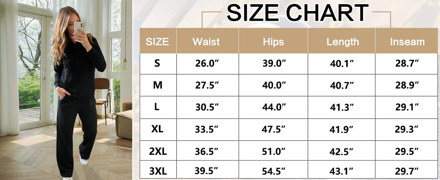 OFEEFAN Women Sweatpants Winter Long Elastic Waist Loose Pants for Women with Pockets Dark Grey XL