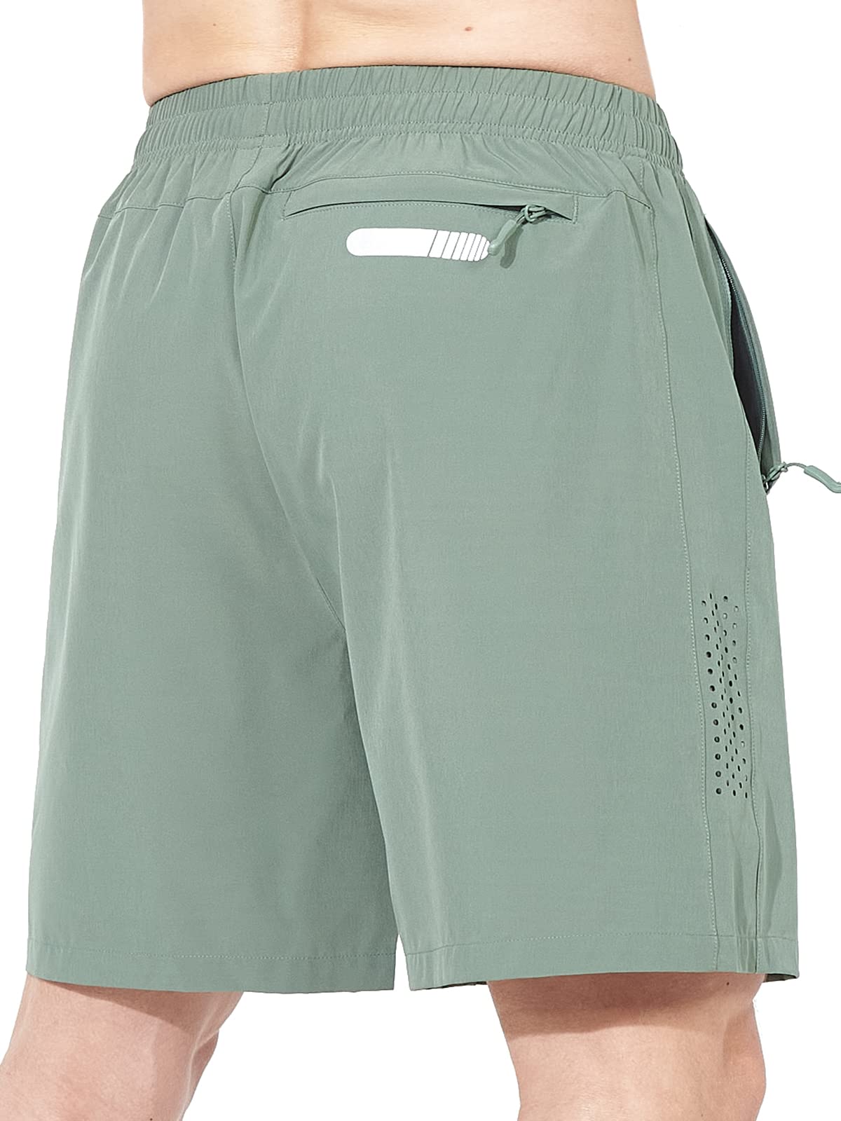 NORTHYARD Men's Athletic Running Shorts Gym Workout 7"/9"/5" Quick Dry Lightweight Sports Basketball Tennis 3 Zipper Pockets LODENFROST S