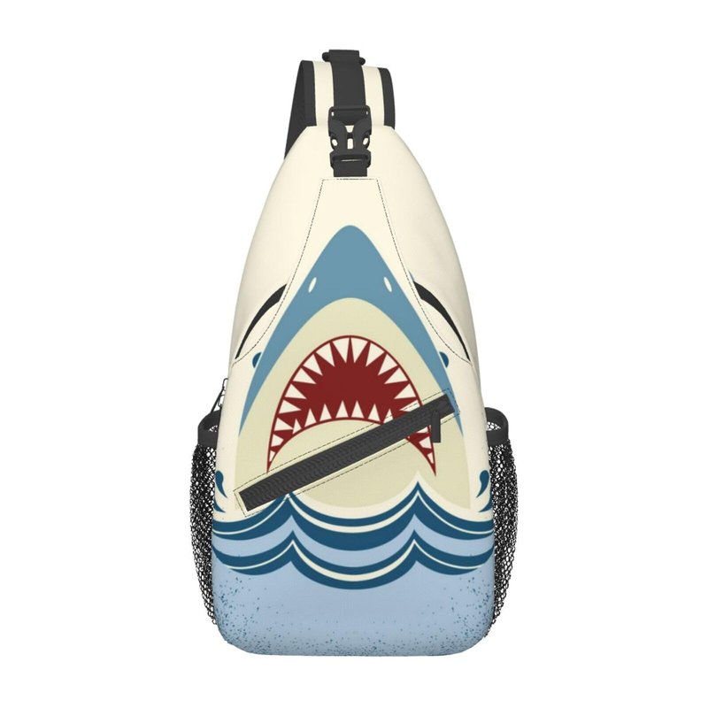 Shark Sling Backpack Chest Bag Crossbody Shoulder Bag Gym Cycling Travel Hiking Daypack For Men Women