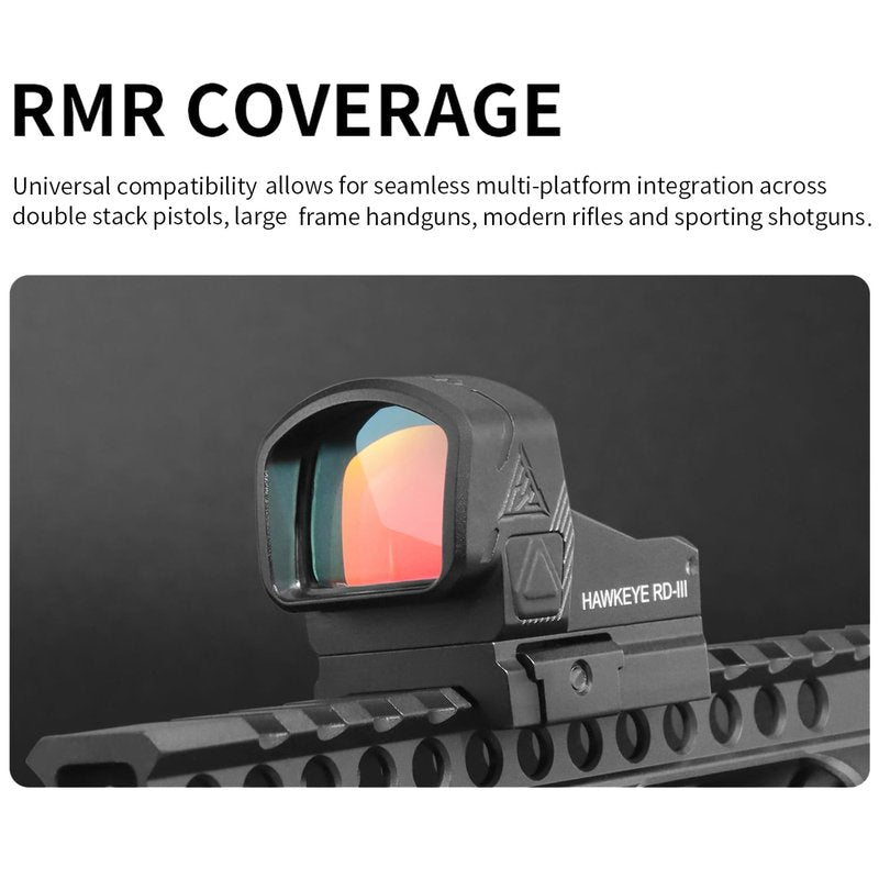 RD-III 3 MOA Red Dot Sight Shake Awake,1x30mm Open Reflex Sight for Pistols Optic with Picatinny Mount,Rugged Durable Aluminum Lightweight Waterproof