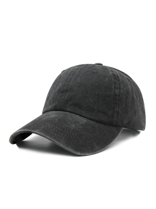 Wodeal Oversized Baseball Hats for Men Big Heads, Adjustable Washed Cotton XL Baseball Cap Black