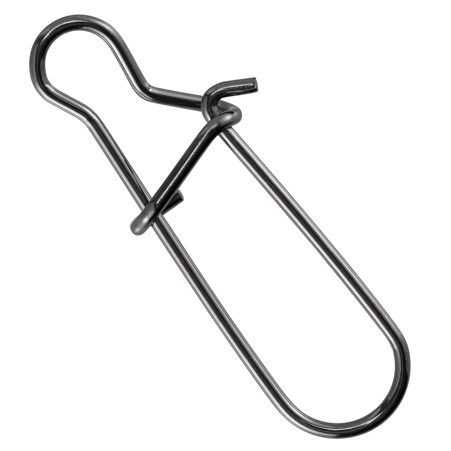 Dr.Fish 100 Pack Duo Lock Fishing Snaps Stainless Steel 26-220LB Lure Snaps Freshwater Saltwater Quick Change Speed Fishing Line Weights Clips (#1, 40Lb)