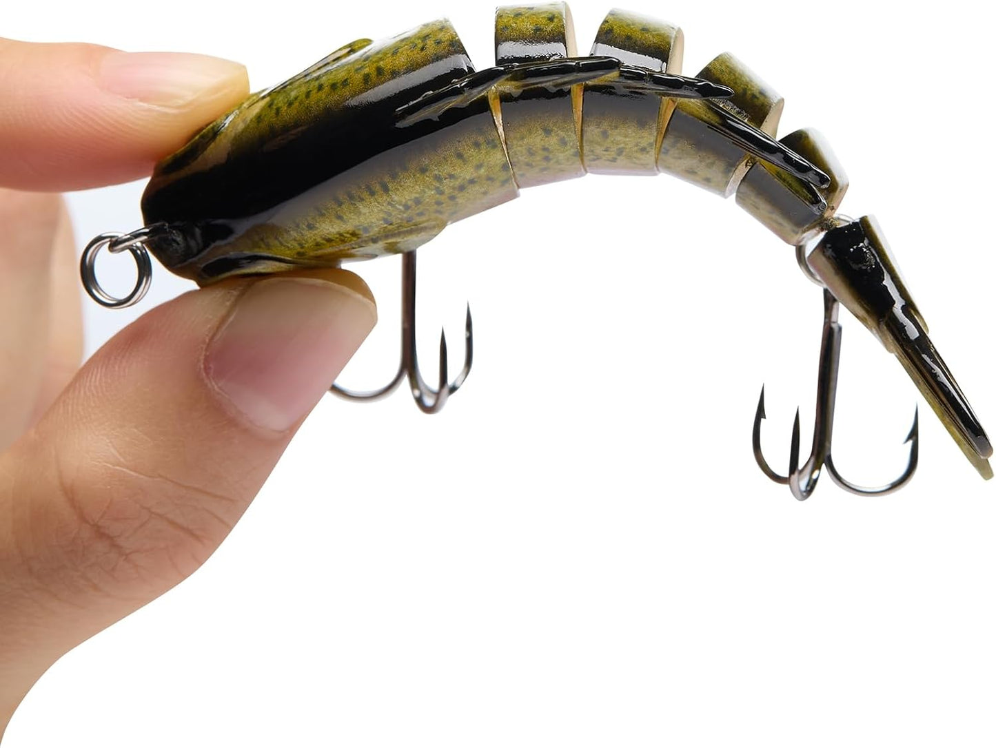 Multi Jointed Panfish Swimbaits - Hard Topwater Bass Lures | 3.5in/0.85oz Bluegill Fishing Lure