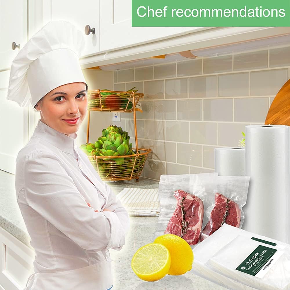O2frepak Vacuum Sealer Bags - 100 Quart 10" x 13" BPA-Free Pre-Cut Bags for Sous Vide & Food Storage