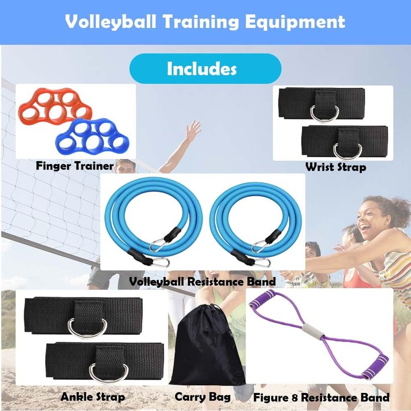 ENERACES Volleyball Passing Trainer with Resistance Bands – Volleyball Passing Bands & Arm Bands Set for Volleyball Practice, Agility, Serving, Arm Swing & Pass Training