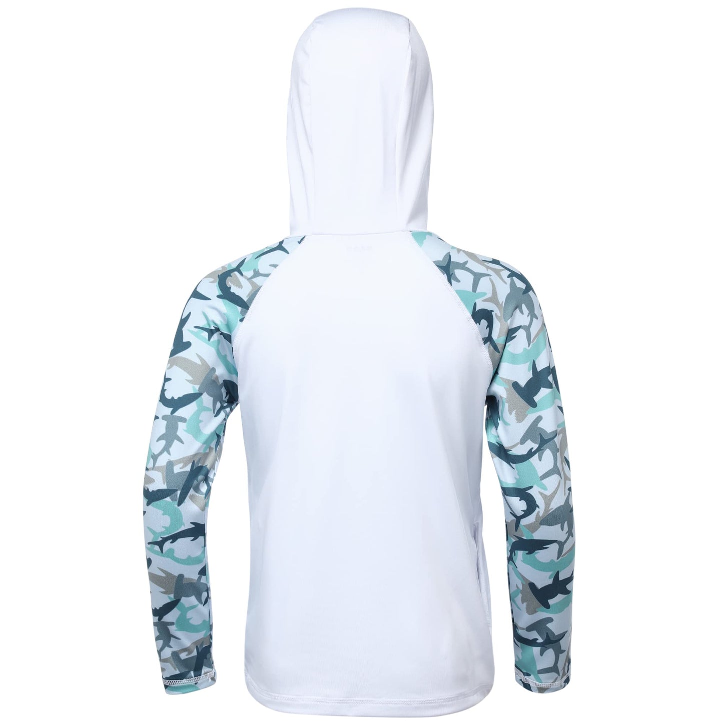 DRONIRING Boys Rash Guard Swim Hoodie, UPF 50+ UV Sun Protection Long Sleeve Fishing Shirt, Kids Youth SPF Water Shirts