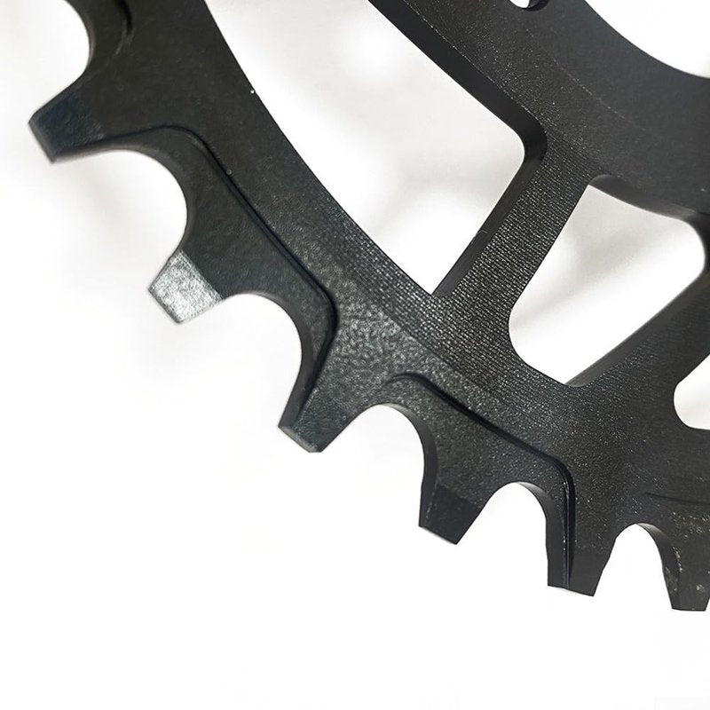 Electric Bike Ebike 36T Chainring Offset Correction, Chainring for Mid-Drive Kit Electric Bike Mid-Drive Conversion Bike Chainring Mount Offset Round Chainring Black
