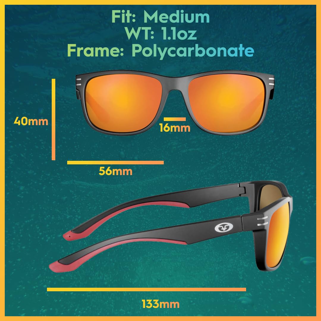 Flying Fisherman Double Header Polarized Sunglasses for Men, Women, Fishing, Boating, Outdoor Sports, 100% UV Protection