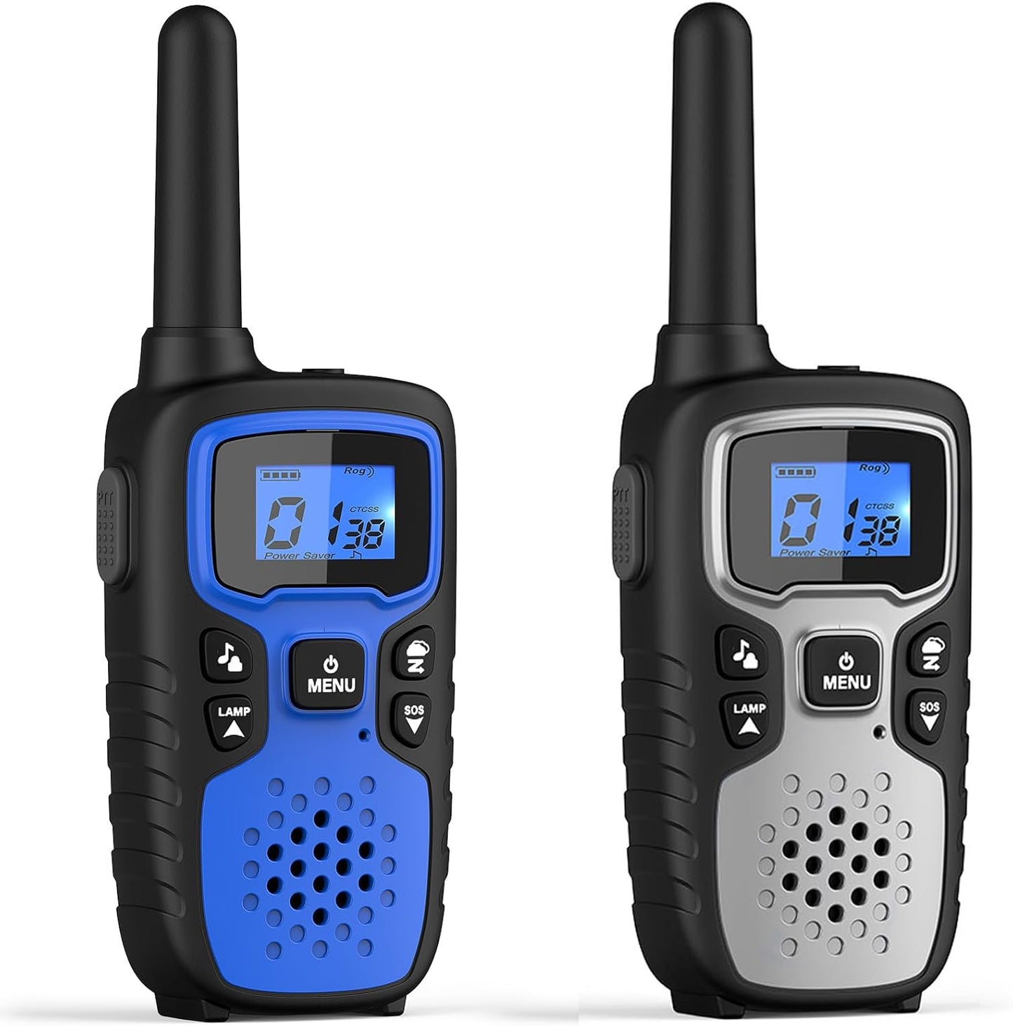 Walkie Talkies for Adults - Long Range 2-Way Radio | Hiking & Camping Gear with Flashlight, SOS Siren, NOAA Alert, 22 Channels