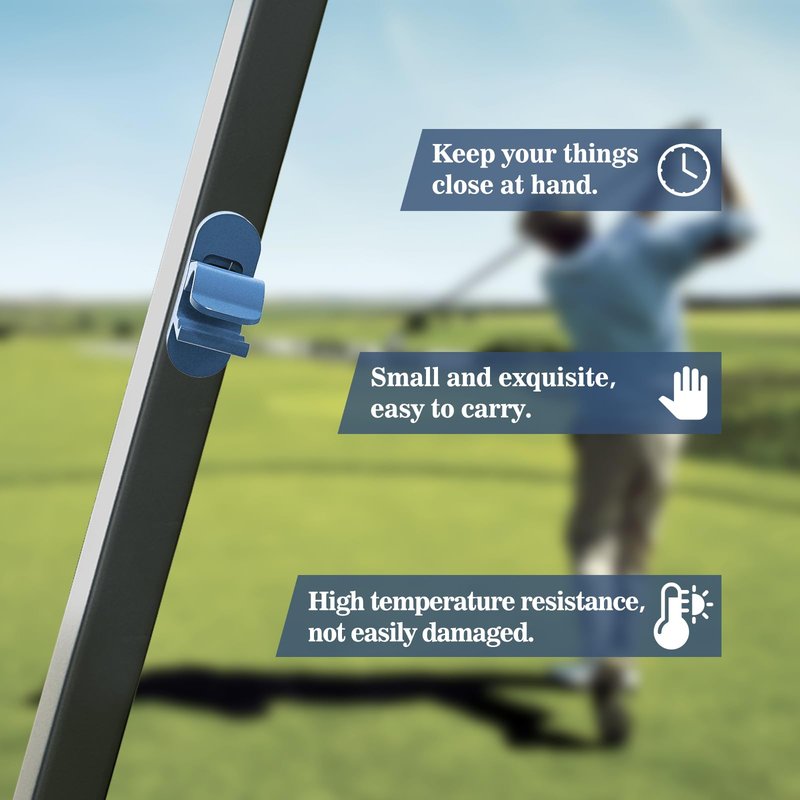 Zihvfzu Universal Magnetic Golf Holder Clip – Sturdy Aluminum Alloy with Secure Grip, Fits Golf Carts, Boats, Fishing Rods, Beach Chairs – Ideal Golf Gift for Men (Holds 30-60 Rings)