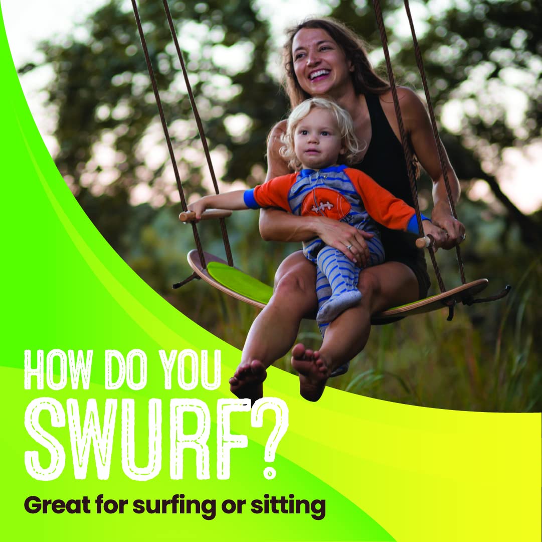 Swurfer Stand Up TreeSkate Outdoor Swing - Tree Swing for Kids with Adjustable Handles, Kids Outdoor Play Equipment, Durable, Weatherproof, Easy Installation, Holds Up to 200 lbs, Ages 6+