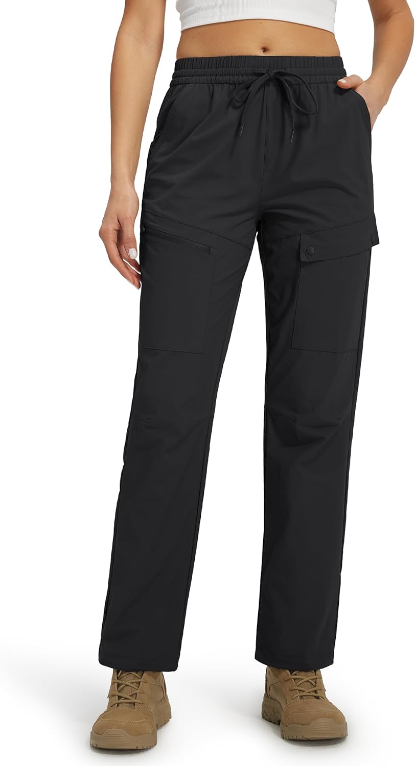 Libin Women's Hiking Pants - Lightweight Quick-Dry Water-Resistant Cargo | 5 Pockets for Outdoor Travel