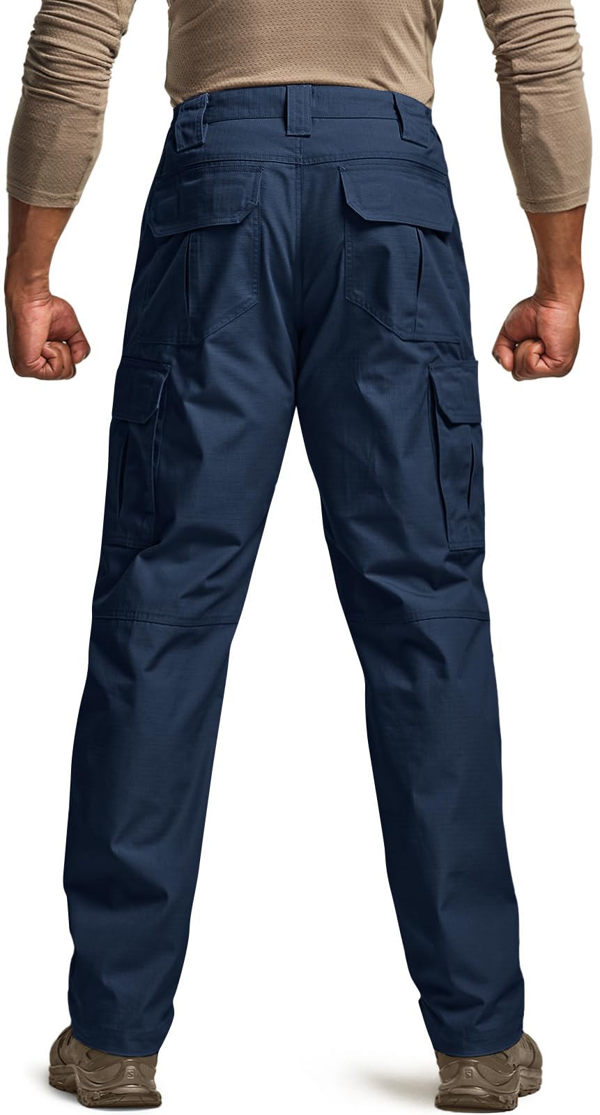 CQR Men's Tactical Pants, Water Resistant Ripstop Cargo Pants, Lightweight EDC Work Hiking Pants, Outdoor Apparel, Raider Midnight Blue, 32W x 32L