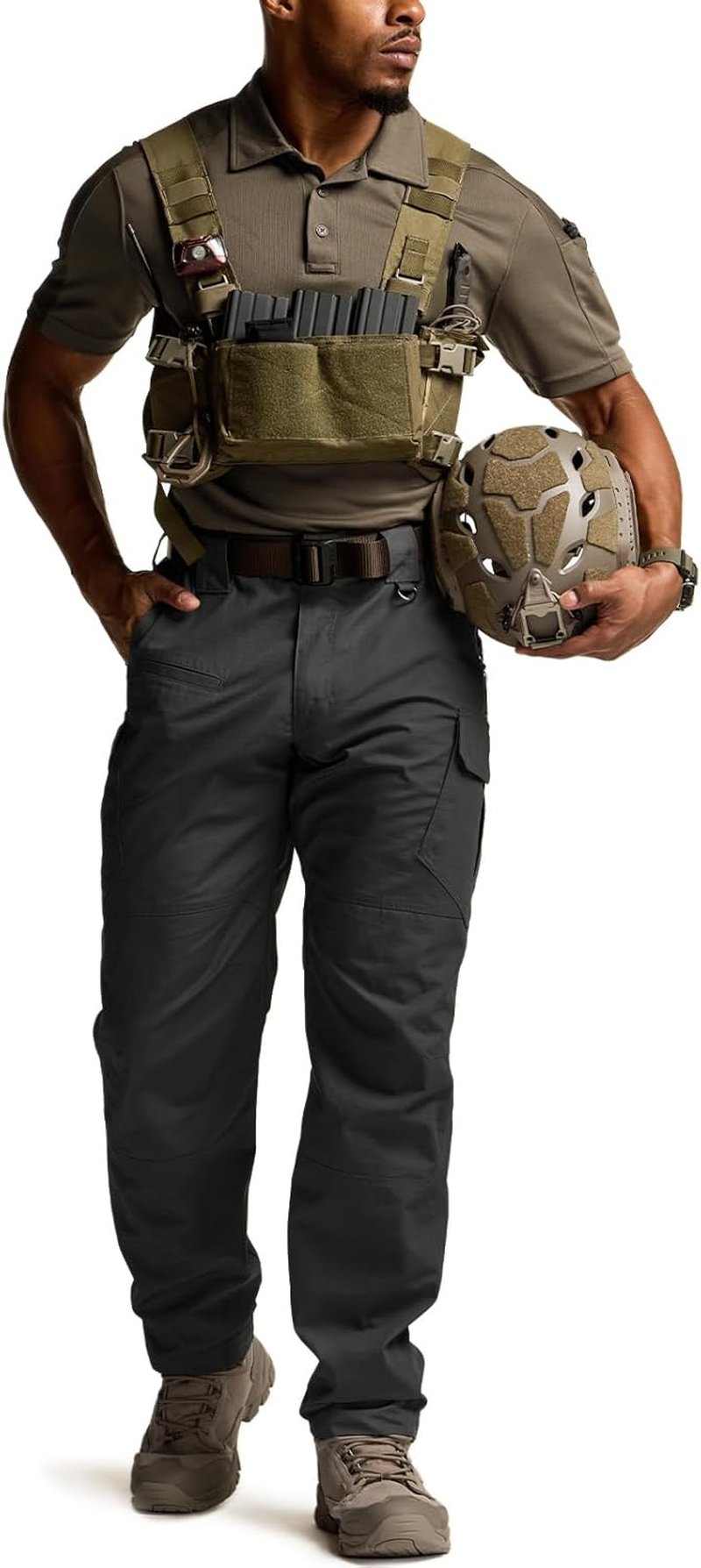 Men's Tactical Pants - Water Resistant Ripstop Cargo Design | Lightweight EDC Work & Hiking Wear