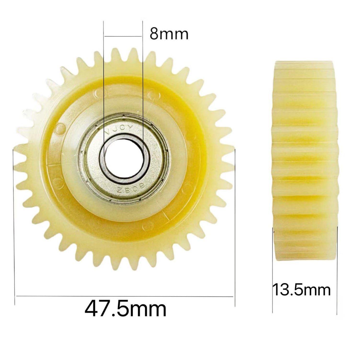 Planetary Gear 36t Nylon Planetary Gear (3-Pack) 47.5mm Left-Outlet Hub Motor with Preloaded Bearings 500w-1000w Motor Design Suitable for E-Mountain Bikes/Fat Bikes/Scooters (3-Pack)