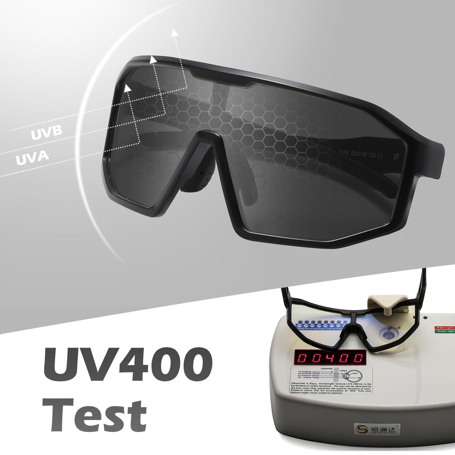 Suertree Photochromic Cycling Glasses Men Women Clear Sports Sunglasses Mountain Bike Riding MTB Bicycle Running Golf Baseball Fishing Driving Hiking
