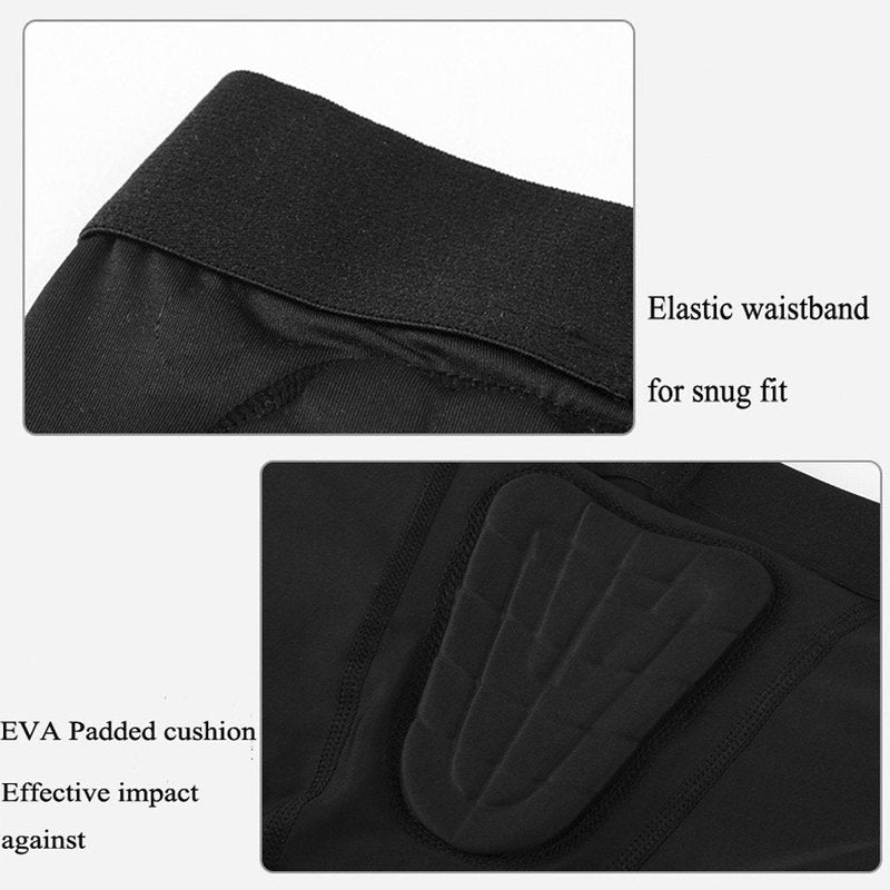 STONEKISS Kids Padded Shorts Protective Underwear Hip Butt Pad Compression Shorts for Football,Basketball,Bike,Soccer,Volleyball,Rugby,Paintball,Cycling,Skate,Snowboard,Ski,Hockey Size YL