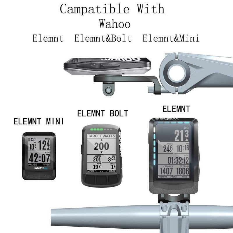 Panmout Out Front Combo Extended Mount for Wahoo Elemnt Bolt and Mini, Bike Light Adapter