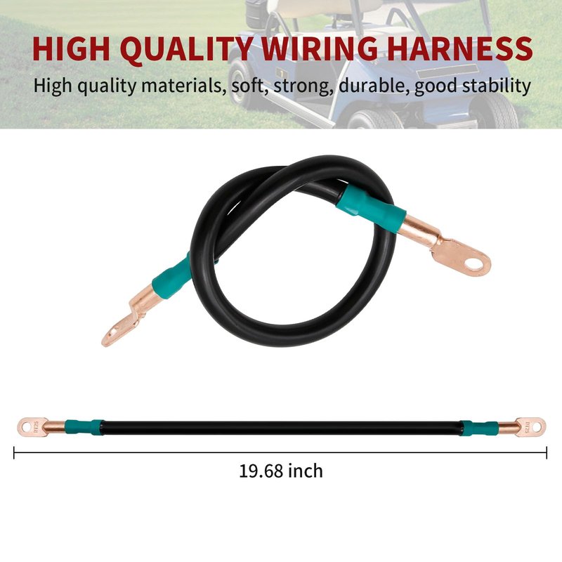 ZUDKSUY 3 PCS 48V Battery Cables 4 Gauge 16inch with Compatible EZGO RXV and Compatible Club Car Precedent 48V Golf Cart (4x12V Batteries) Golf Cart Battery Cables