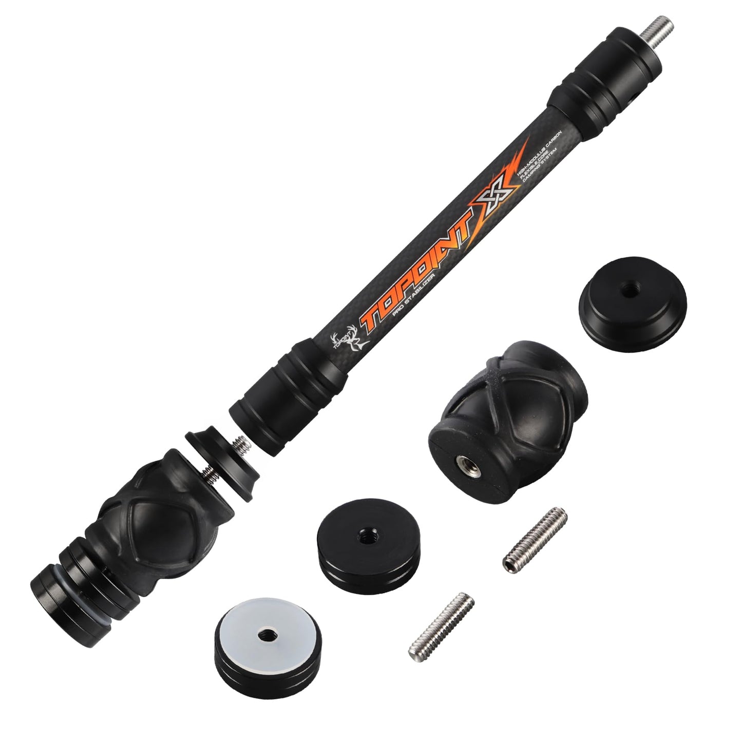 limaity Archery Bow Stabilizer for Compound Bow 8" 10" 12" 15" Rear Bow Stabilizer Mount 3K Carbon Fiber Weights Bar (10inch)