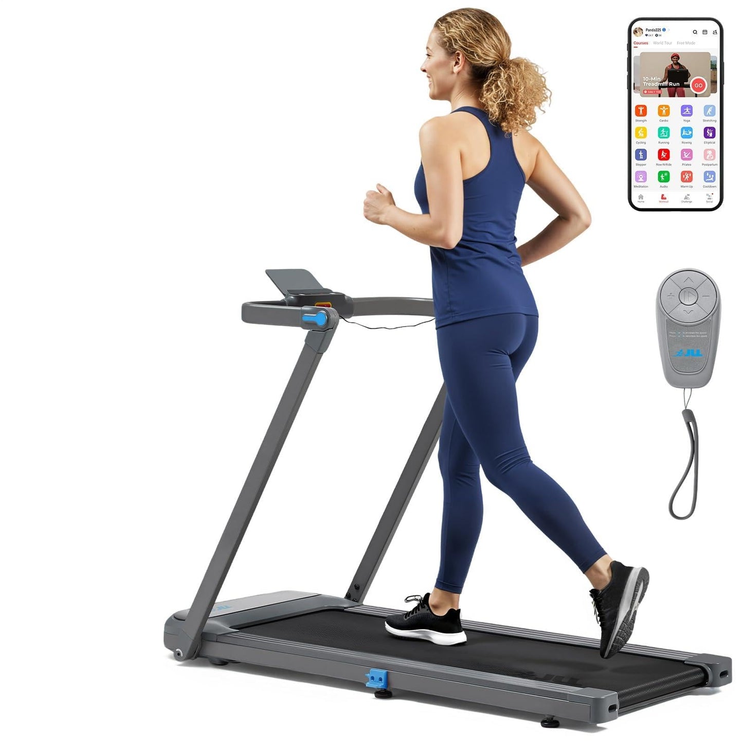 JLL Smart 2 in 1 Walking Treadmill Pad for Home Exercise