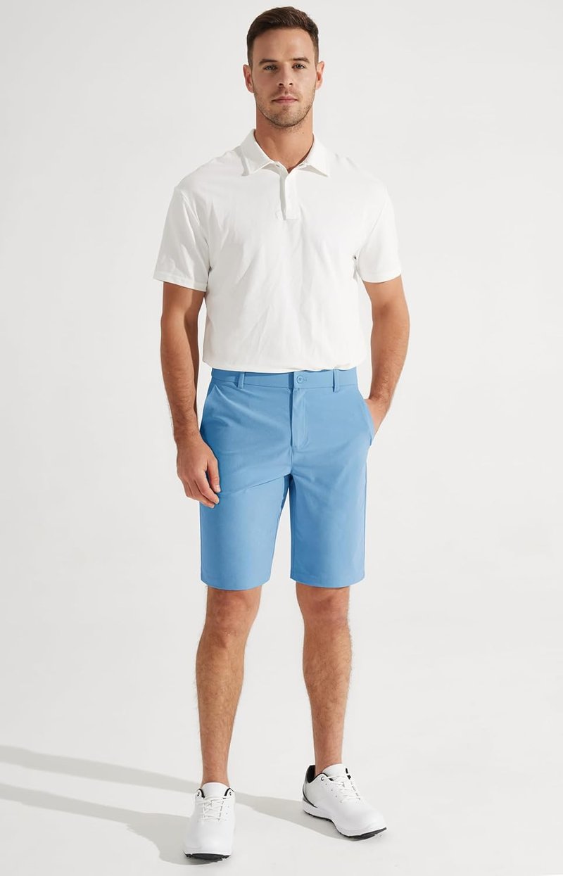 Libin Men's Golf Shorts - Lightweight Quick-Dry Casual Flat Front Hybrid | 7"/9" Sizes Available