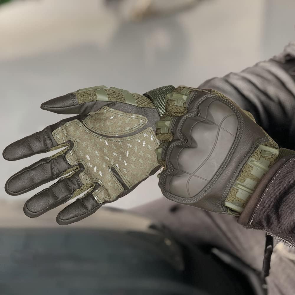 Tactical Gloves for Men - WTACTFUL Rubber Guard Touchscreen | Airsoft, Motorcycle, Hunting