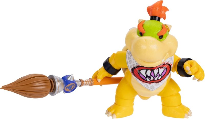 Super Mario Galaxy Action Figure - Bowser Jr. with Paint Brush Accessory | 5” Premium Detailing & 17 Points of Articulation