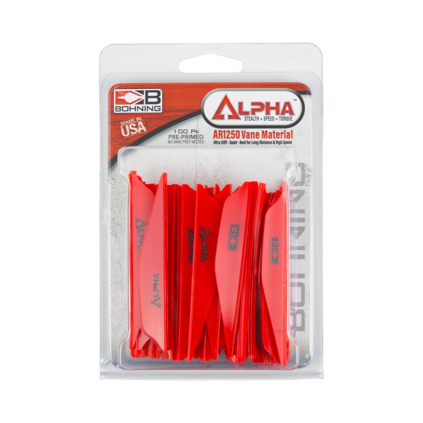 Alpha AR 1250 Vane, 2.8", Neon Red, 100pk