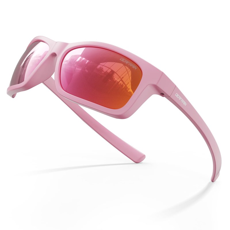 DEAFRAIN Kids Sunglasses for Boys Girls Unbreakable Flexible Frame Polarized Sports Youth Baseball Running Fishing Glasses for Age 7-14