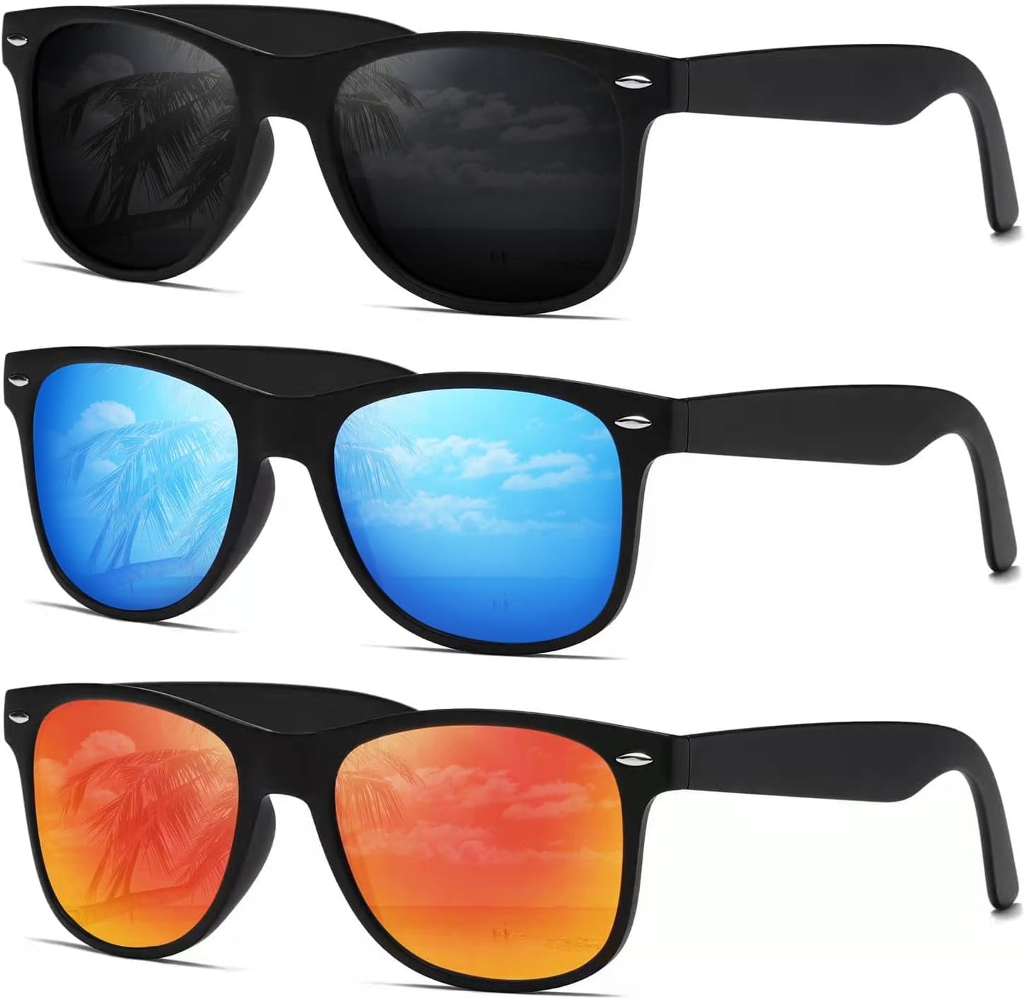 Polarized Sunglasses for Men & Women - Retro Mirror Lens for Driving & Fishing | UV Protection