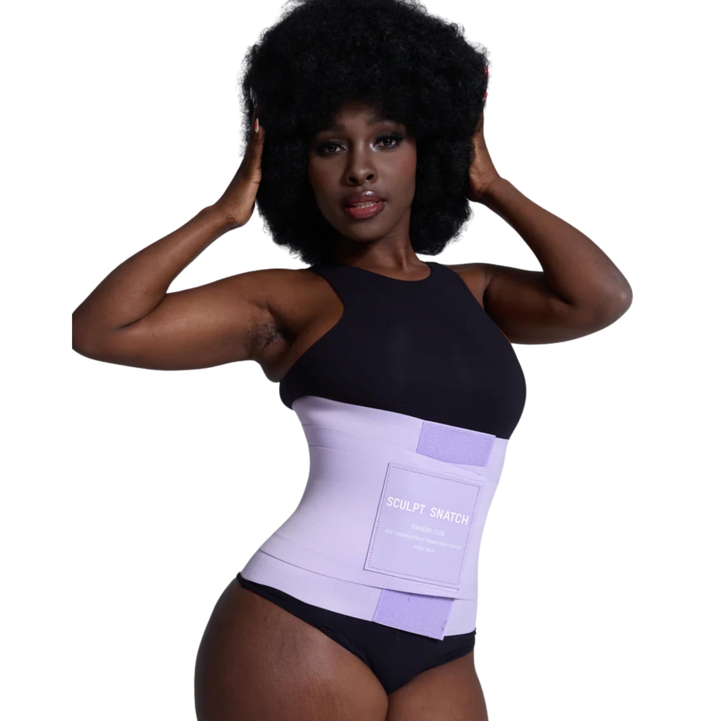 Sculpt Snatch Hourglass Waist Trainer for Women–Adjustable Sweat Band for Stomach, Tummy Control&Workout Waist Trimmer(PURPLE,M)