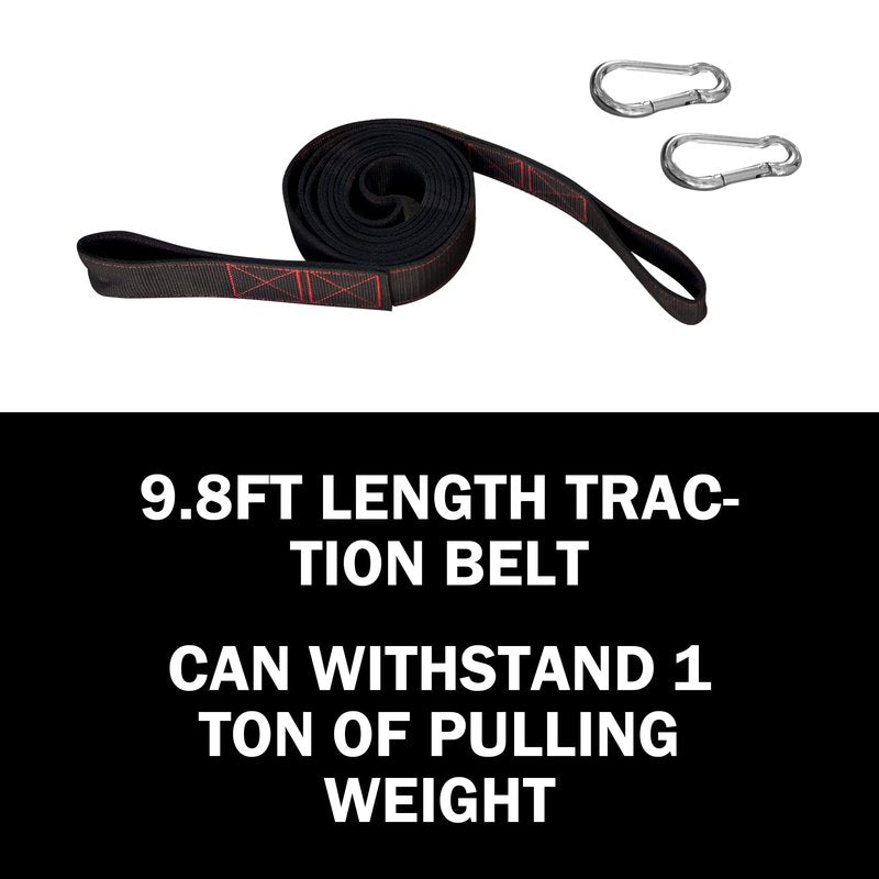 WOOTMIN Pull-Up Dip Belt for Strength Training - Weight Belt with Strap (Red Line)