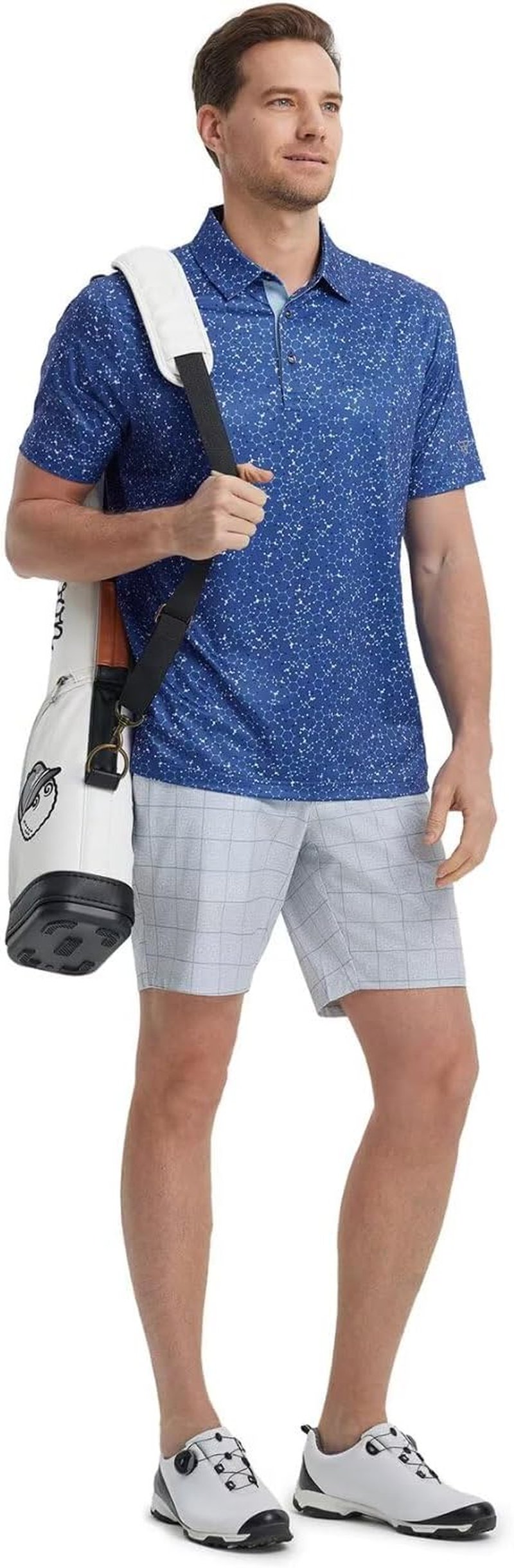Mens Golf Shirt - Short Sleeve Moisture-Wicking Polo | Performance Dry Fit Patterns