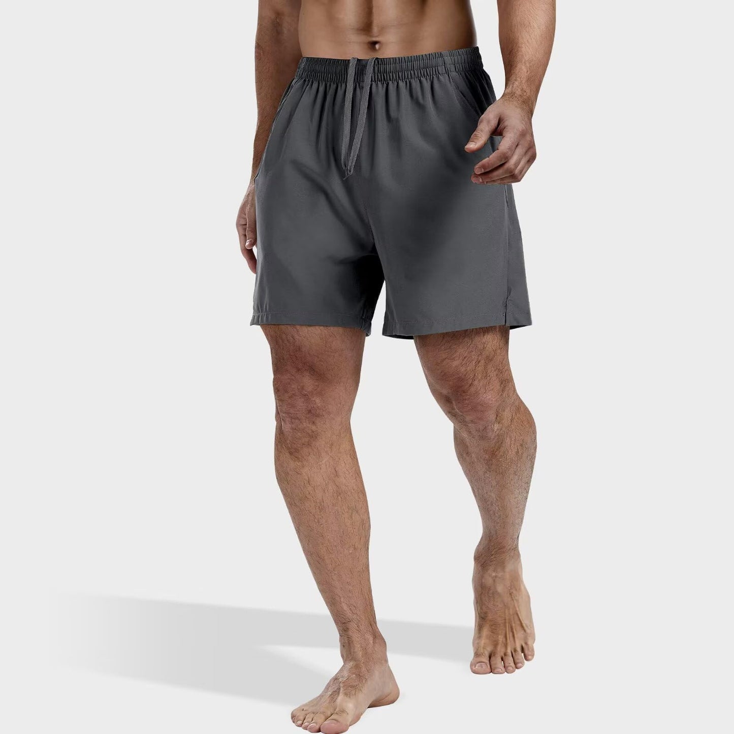FIONECA 3 Pack Men's Athletic Running Shorts 5 Inch,Quick Dry Gym Workout Shorts with Zip Pockets