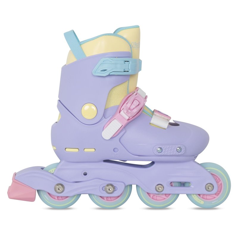 Nattork Inline Skates for Girls Kids Teens Boys Age 6-12, 4 Sizes Adjustable Blades Roller for Outdoor Indoor Birthday Purple