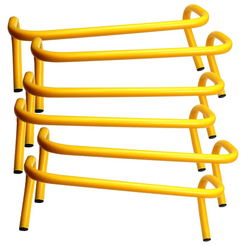 BlueDot Trading Speed & Agility Soccer/Football/Basketball Plyometric, Track/Running and All-Purpose Training Equipment Hurdle (Set of 6), Yellow, 9-inch