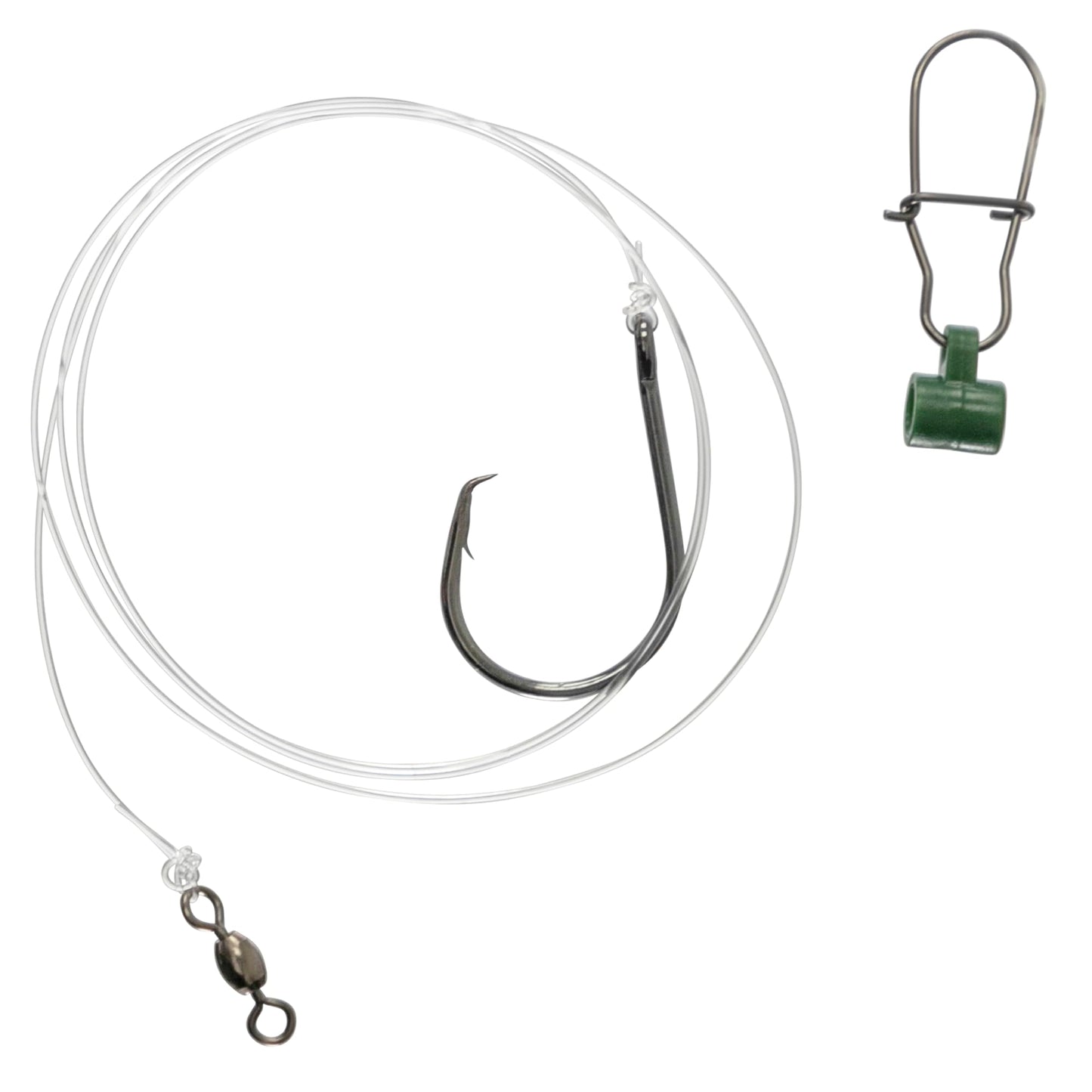 UMT 5 Pack Slider Fishing Rigs 6/0 Inline Circle Hook for Striped Bass - Superior Saltwater Fishing Gear - Robust Slider, 4ft 60lb Monofilament Leader for Surf, Beach & Boat Fishing