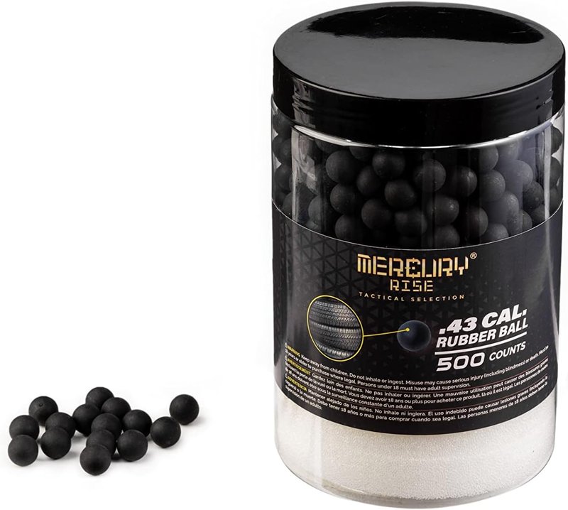 Self Defense Rubber Ball Ammo - Mercury Rise Training Pistol Paintball Gun | Durable & Effective