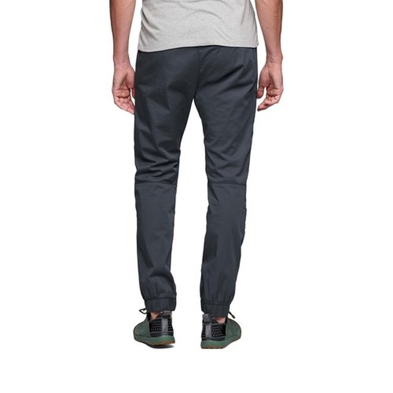 BLACK DIAMOND Men’s Notion Pants | Stretch Organic Cotton | Reinforced Knees | Comfortable Rock Climbing & Everyday Performance Pants | Charcoal | Medium