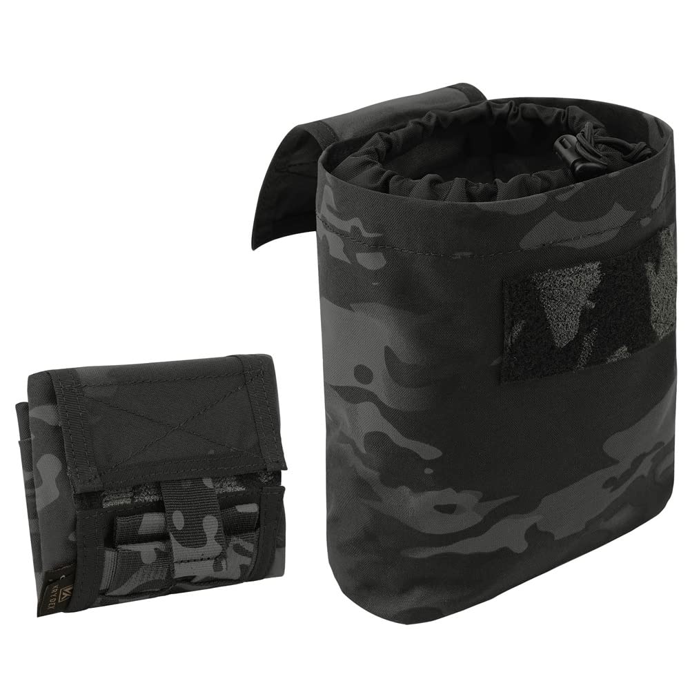 KRYDEX Molle Dump Pouch Roll-Up Drawstring Magazine Utility Pouch Folding Dump Bag (MCBK)
