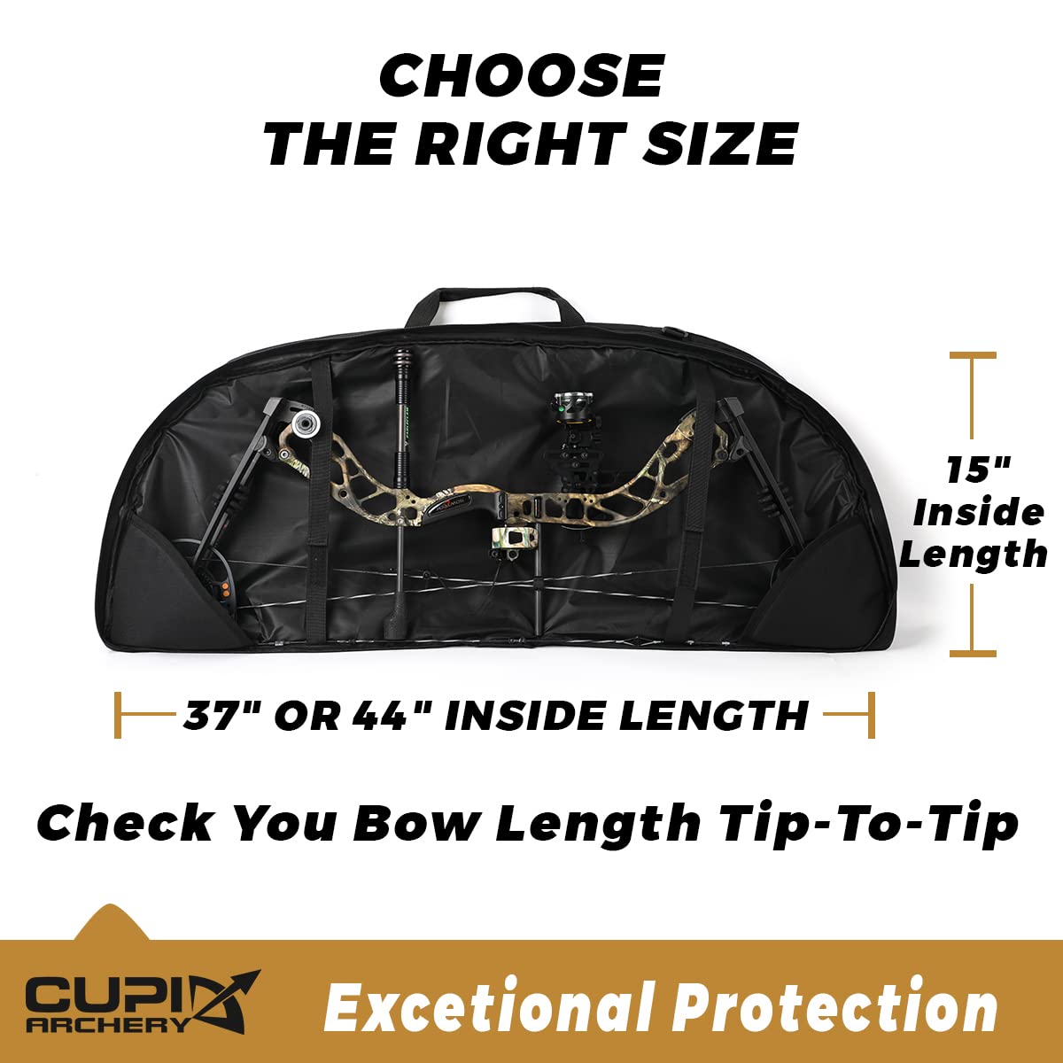 LWANO Compound Bow Case Soft Light-Weight Bow Bag with Arrow Pocket and Backpack Straps