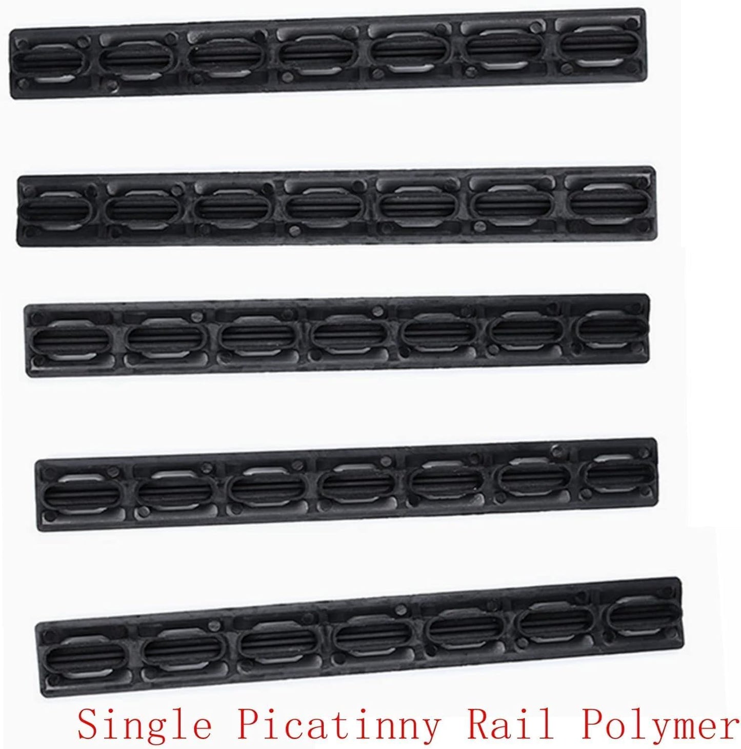 LOTGAUEN Polymer Single Rail Pressure Switch Cable Guides Clips for M-Rail Black 5Pack