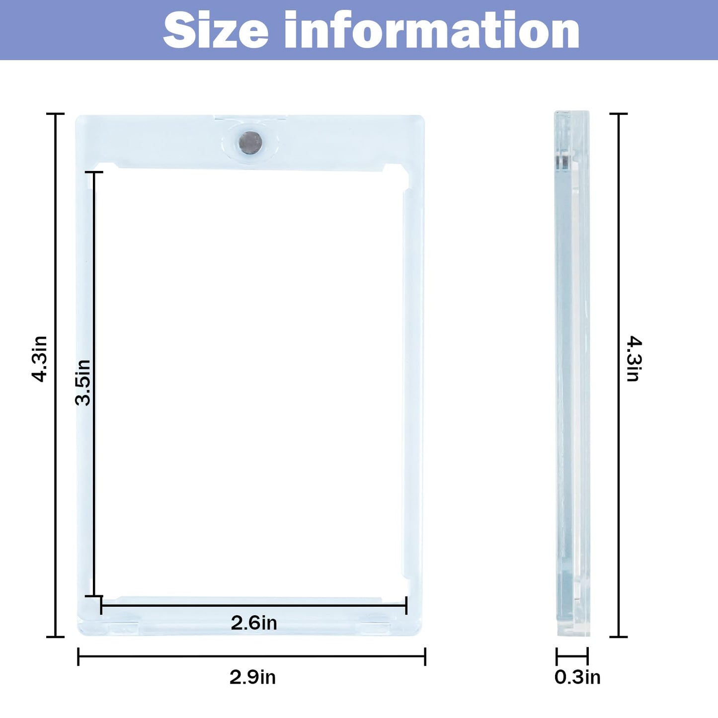 TORONTOKYO 100ct Magnetic Card Holders for Trading Cards, 35PT One Touch Card Holder, Card Protector Hard Plastic for Baseball Football Sports and Game Cards