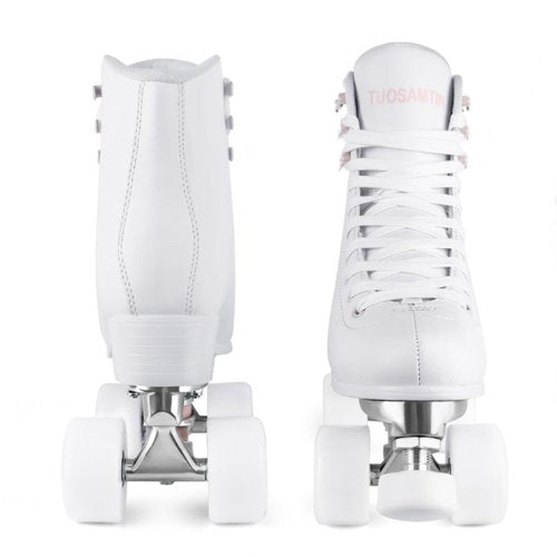 Tuosamtin Roller Skates for Women Girls with Height Adjustable Rubber Stoppers Cute Retro Quad Roller Skates for Outdoor and Indoor