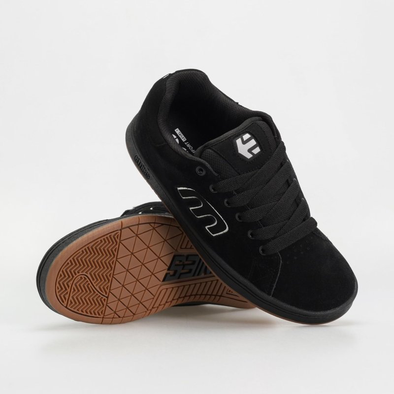 Etnies Callicut – Heritage Skate Style, Puffy Look, 90's Chunky Vibe, Reinforced Cupsole, Cushioned Feel, Everyday Sneakers - Black/White - 9